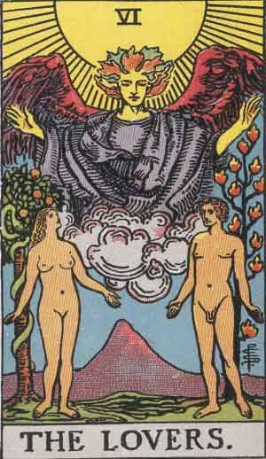 The Lovers tarot card